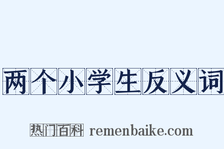 两个小学生反义词是什么意思的图片